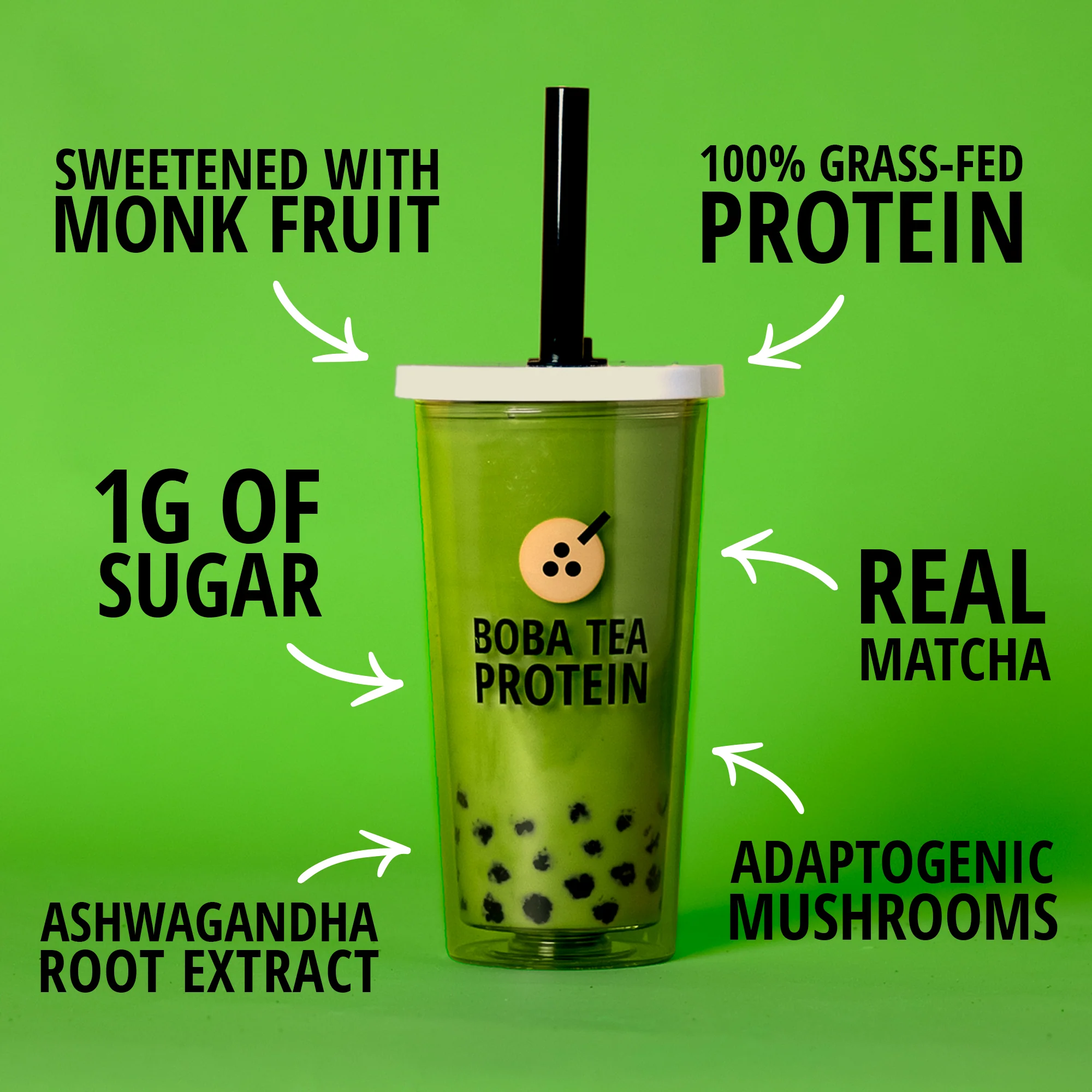 Matcha Mushroom Latte Whey Protein - Image 3