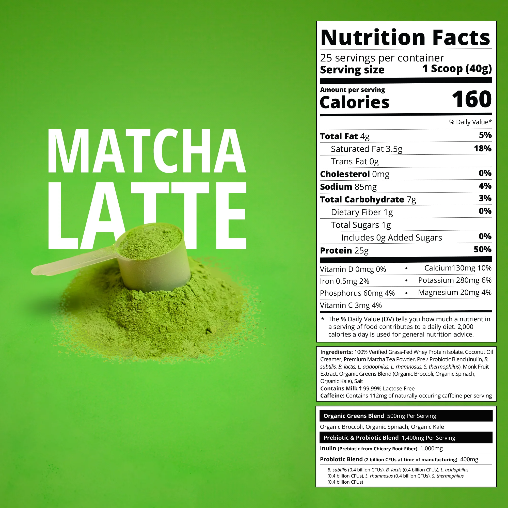 Matcha Latte Whey Protein - Image 2